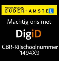 Autorijschool Ouder-Amstel machtigen met DigiD